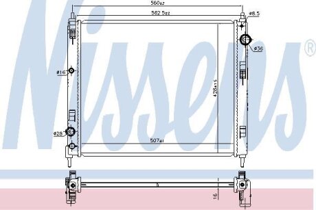 Радiатор NISSENS 606119