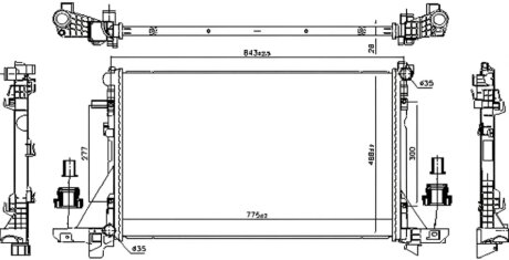 Радіатор охолоджування NISSENS 606411