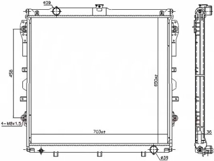 Радіатор охолоджування NISSENS 606523