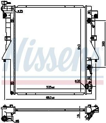 Радіатор охолоджування NISSENS 606548 (фото 1)