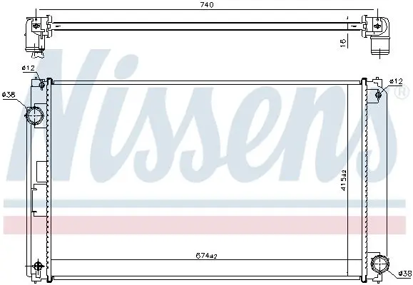 Радіатор охолодження двигуна NISSENS 606610 (фото 1)