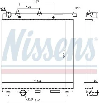 Радіатор cистеми охолодження NISSENS 61277
