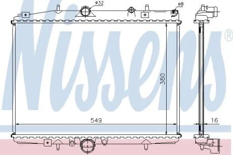 Радіатор cистеми охолодження NISSENS 61291A
