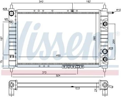 Радіатор охолоджування DAEWOO MATIZ AUT. 98- -ua NISSENS 61663