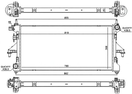 Радіатор охолоджування NISSENS 617879