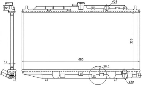 Радіатор охолоджування NISSENS 62276