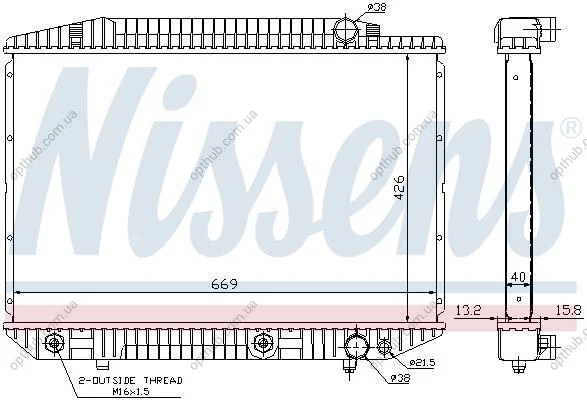 Радіатор охолодження MERCEDES S-CLASS W 126 (79-) (вир-во Nissens) NISSENS 62727A (фото 1)