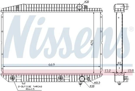 Радіатор охолодження MERCEDES S-CLASS W 126 (79-) (вир-во Nissens) NISSENS 62727A