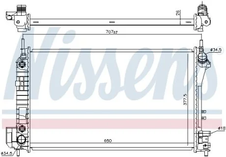 Радiатор NISSENS 630703