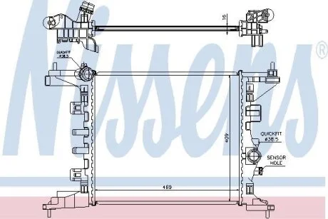 Радiатор NISSENS 630734