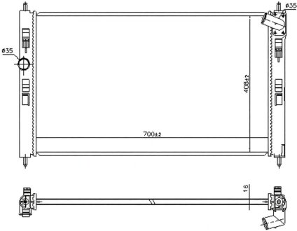Радіатор охолоджування NISSENS 636033