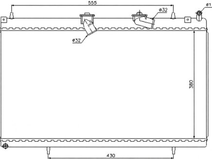 Радіатор охолоджування PEUGEOT 407 2.7 HDI 05- -ua NISSENS 63619
