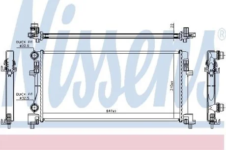 Радiатор NISSENS 64106