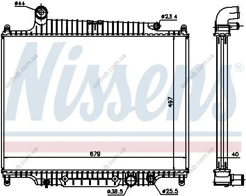 Радіатор охолоджування NISSENS 643222 (фото 1)