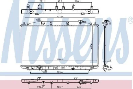 Радіатор охолоджування NISSENS 681373