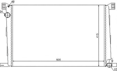 Радиатор охлаждения MINI ONE / MINI COOPER (06-) 1.6I / M /AC+/-(10/06-) OE 1711.7.535.099 NISSENS 69706