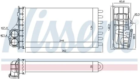 Радіатор обігріву салона NISSENS 707091