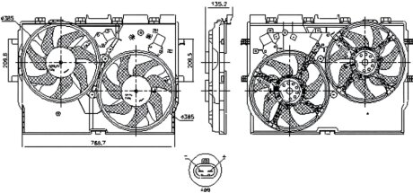 Вентилятор радіатора NISSENS 850004