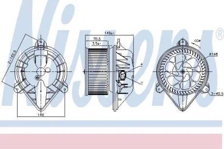 Вентилятор салону NISSENS 87174