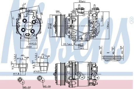 Компресор кондицiонера NISSENS 890035
