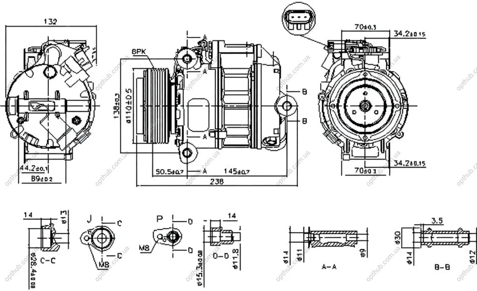 Компресор кондиціонера BMW X5 E70 (07-) X5 30SI -ua NISSENS 890037 (фото 1)