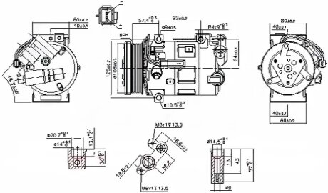 Компресор кондиціонера PEUGEOT 3008 (09-) 2.0 HDI HYBRID NISSENS 890210