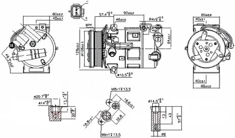 Компресор кондиціонера PEUGEOT 3008 (09-) 2.0 HDI HYBRID NISSENS 890210