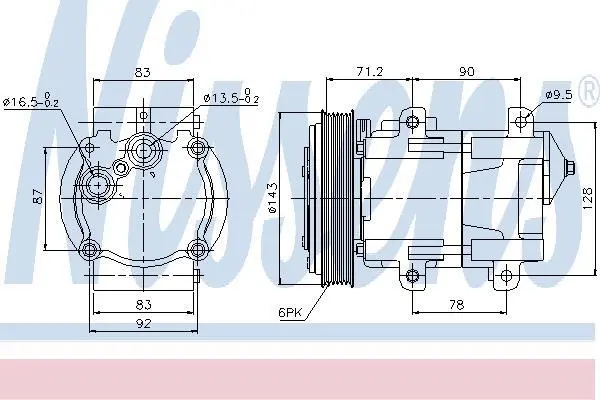 Компресор кондиціонера First Fit NISSENS 89059 (фото 1)