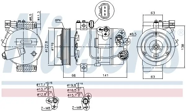 Компресор кондиціонера First Fit NISSENS 890643 (фото 1)