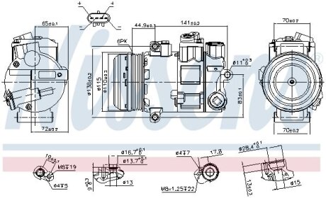 Компресор кондицiонера NISSENS 890645