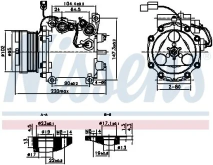 Компресор кондиціонера NISSENS 890879