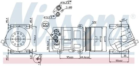 Компресор кондиціонера NISSENS 89202