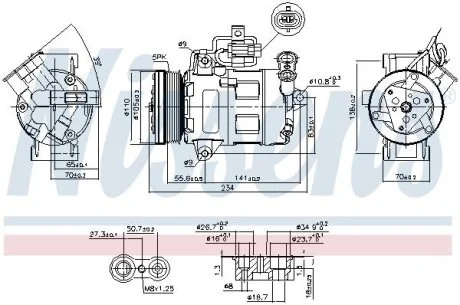 Компрессор кондиционера NISSENS 89216