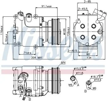 Компресор кондиціонера NISSENS 89233