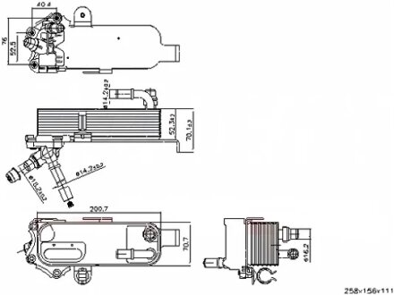 Радиатор масляный NISSENS 91298