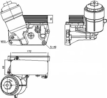 Радіатор масляний з корпусом масляного фільтра NISSENS 91310