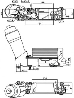 Масляний радіатор NISSENS 91335