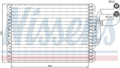 Випарник кондиціонера NISSENS 92059