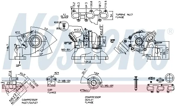 Турбокомпресор ТУРБІНА НОВА VOLKSWAGEN POLO V (6R, 6C) /CFWA/ 1.2 TDI (09-) -ua NISSENS 93071 (фото 1)