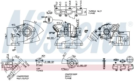 Турбокомпресор ТУРБІНА НОВА VOLKSWAGEN POLO V (6R, 6C) /CFWA/ 1.2 TDI (09-) -ua NISSENS 93071