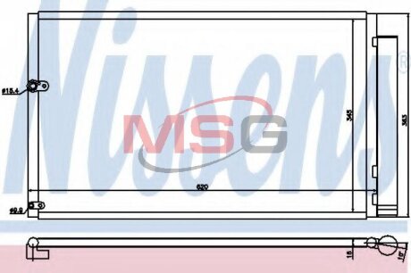 Радiатор кондицiонера NISSENS 940047