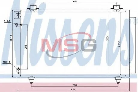 Радiатор кондицiонера NISSENS 940081