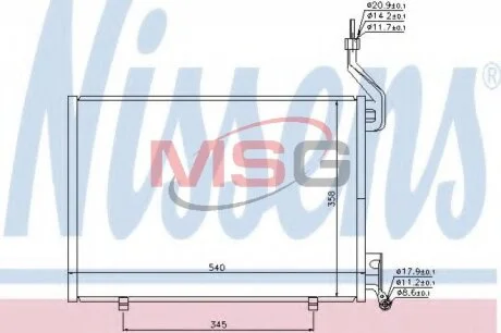 Радiатор кондицiонера NISSENS 940107