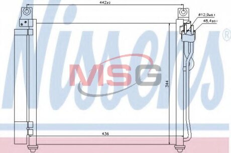 Радiатор кондицiонера NISSENS 940172