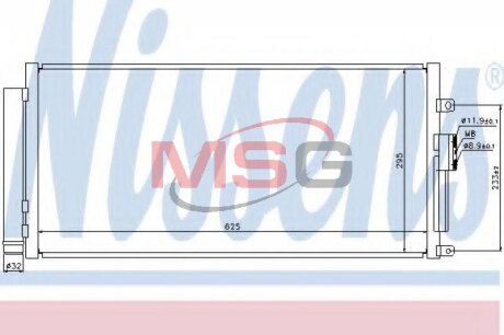 Радiатор кондицiонера NISSENS 940291