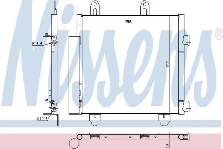 Радiатор кондицiонера NISSENS 940522