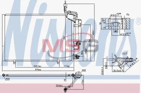 Радiатор кондицiонера NISSENS 940527