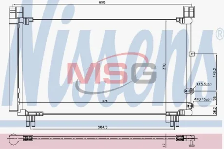 Конденсер кондиціонера NISSENS 940572