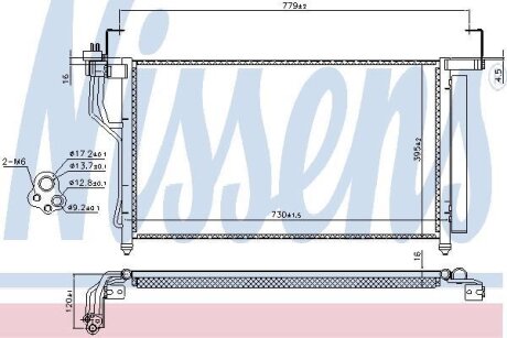 Конденсатор кондиціонера HYUNDAI H1 NISSENS 940632