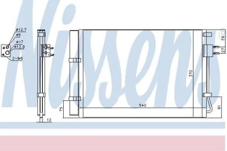 Радiатор кондицiонера NISSENS 940636